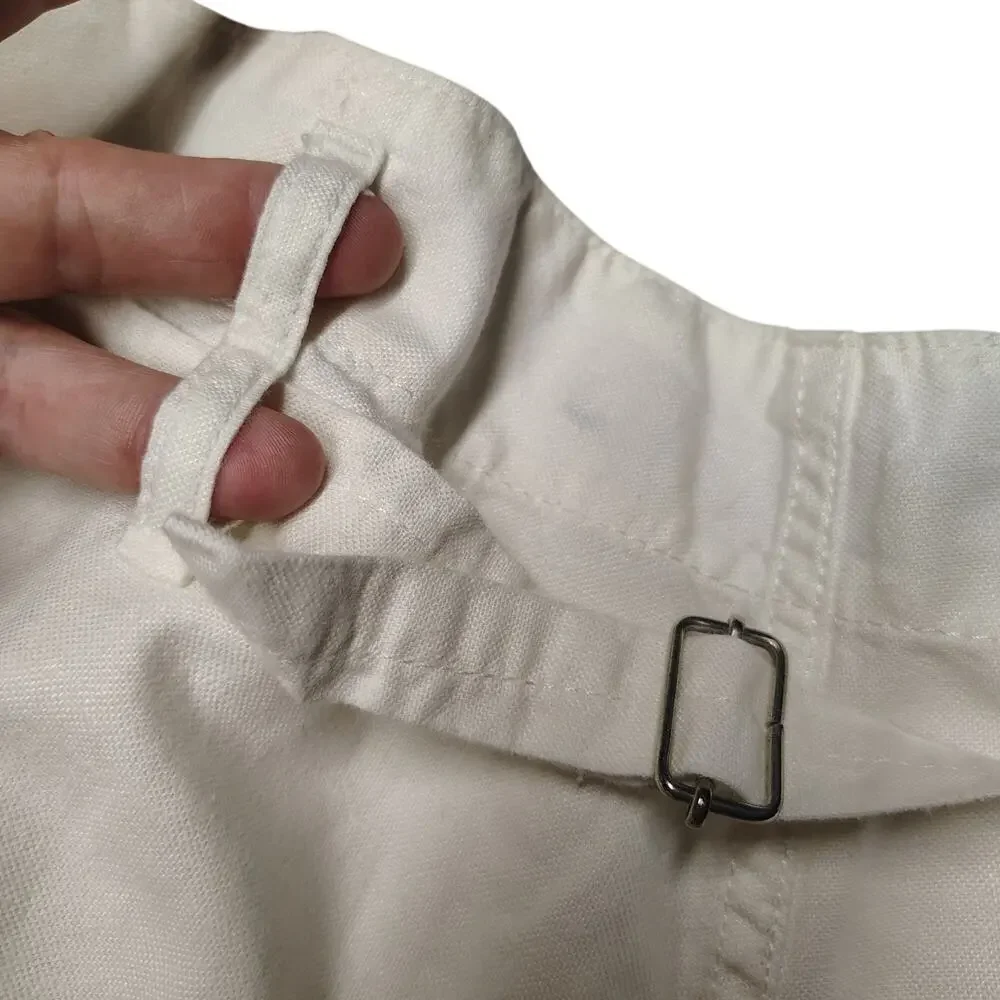 Diesel StyleLab Linen White Cargo Shorts Women's Medium Made in Italy
